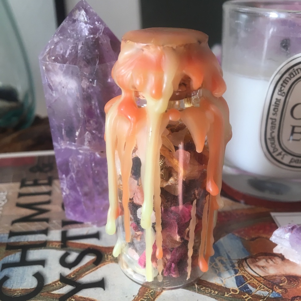 Witch jar/ spell bottle for success, prosperity, luck and happiness handmade